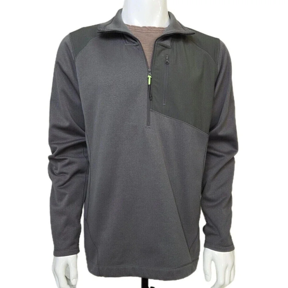 THE NORTH FACE Flash Dry XD 1/2 Zip Pullover Fleece Gray Jacket Men's L SEE DESC